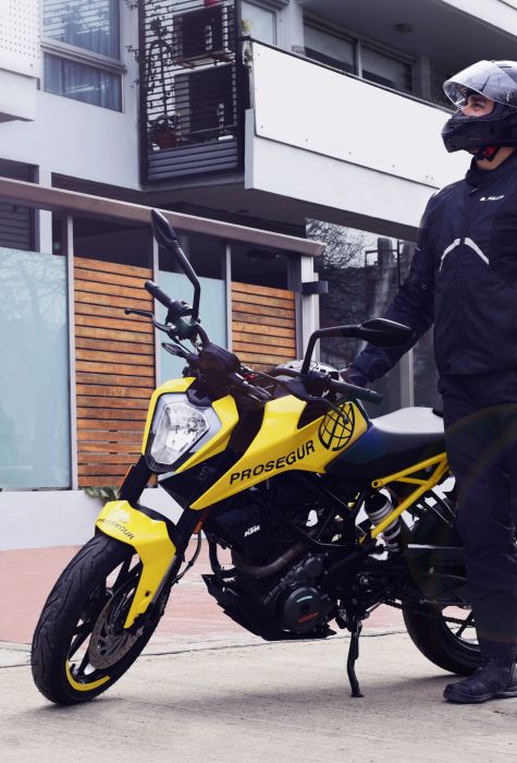 mobile guarding motorcycle